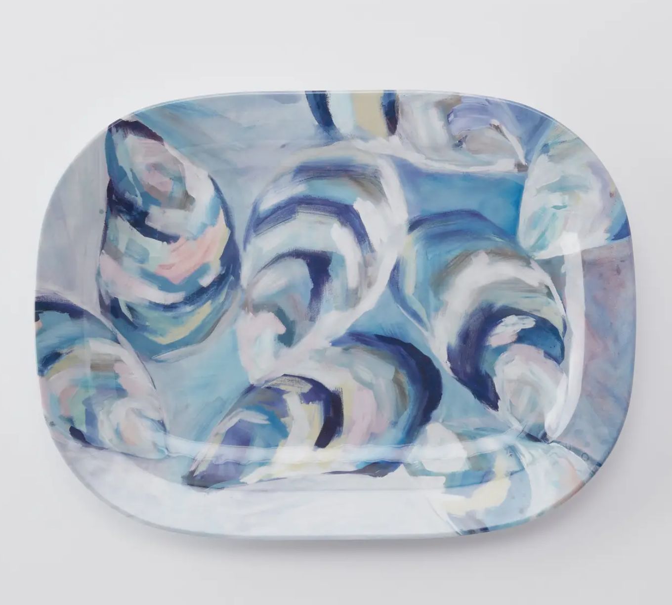 Melamine Platter Large- Flowing Shells