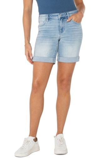 Liverpool Marley Girlfriend Short w/ Roll Cuff Clarkdale, Size: 14