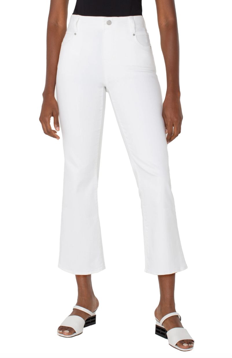 Liverpool Gia Glider Crop Flare w/ Tulip White