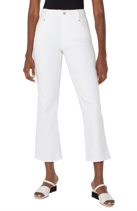 Liverpool Gia Glider Crop Flare w/ Tulip White