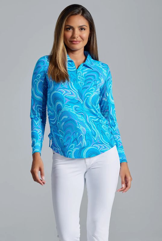 Ibkul Long Sleeve Polo Neck Rebecca Turq
