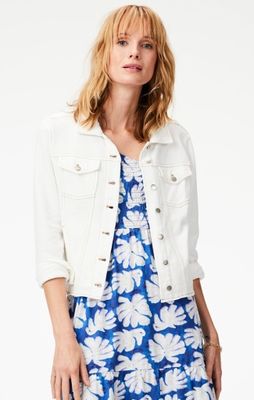 Nic + Zoe Denim Jacket Paper White