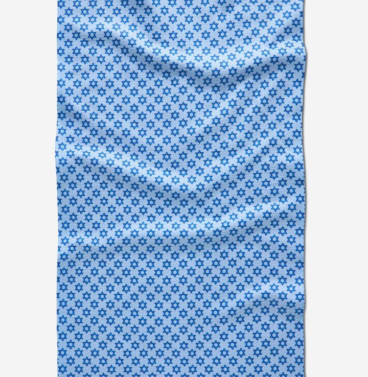Geometry Holiday Tea Towel, pattern: Hanukkah Traditional