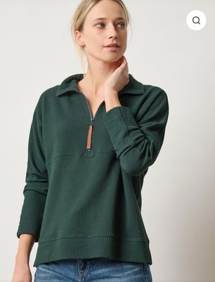 Dolman Oversized Half Zip Spruce