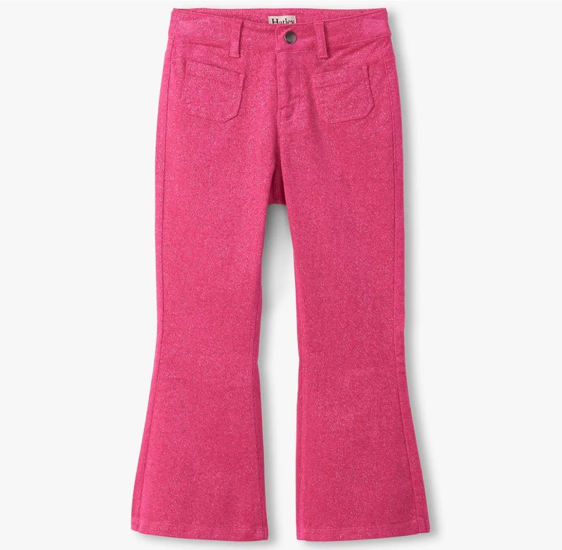 Hatley Raspberry Rose Patch Pocket Flared Pants
