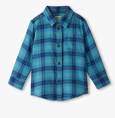 Hatley Blue Stone Plaid Button Down Shirt