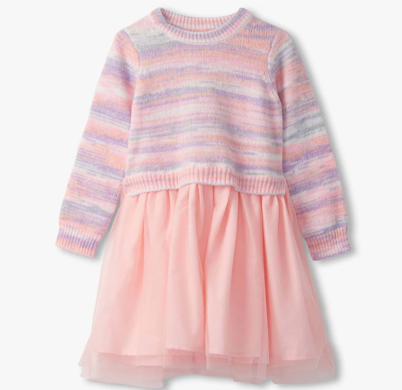 Hatley Pastel Rainbow Fuzzy Mixed Dress
