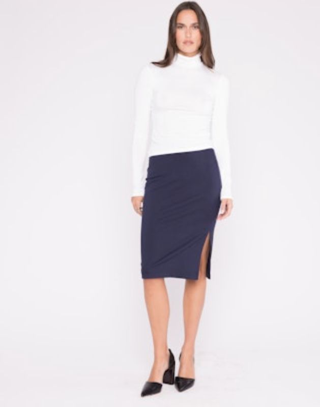 Ripley Radar Ponte Knit Pencil Skirt Navy