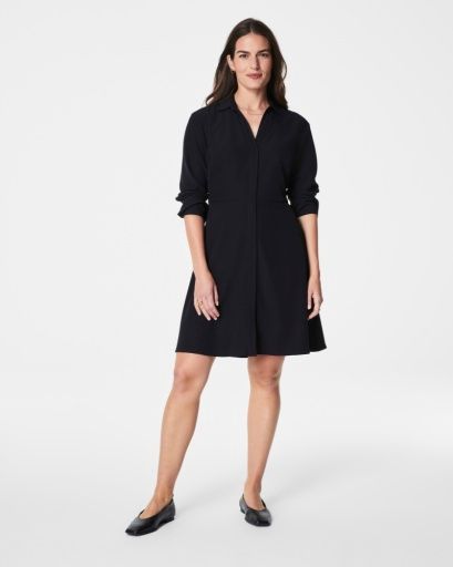 Spanx Carefree Crepe Collared Shirt Dress