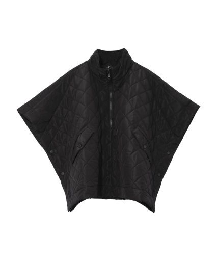 Echo Quilted Poncho, Colour: black