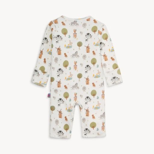 Magnetic Funny Farm Organic Cotton Coverall, Size: 9-12M