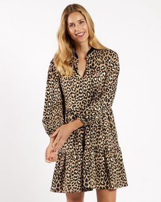 Jude Connally Dolly Cheetah Gold Dress