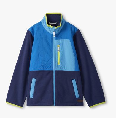 Hatley Polar Fleece Blue Colour Block Jacket
