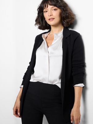 Nic + Zoe Elegant Knit Blazer Black Onyx