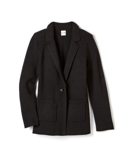Nic + Zoe Elegant Knit Blazer Black Onyx, Size: XS