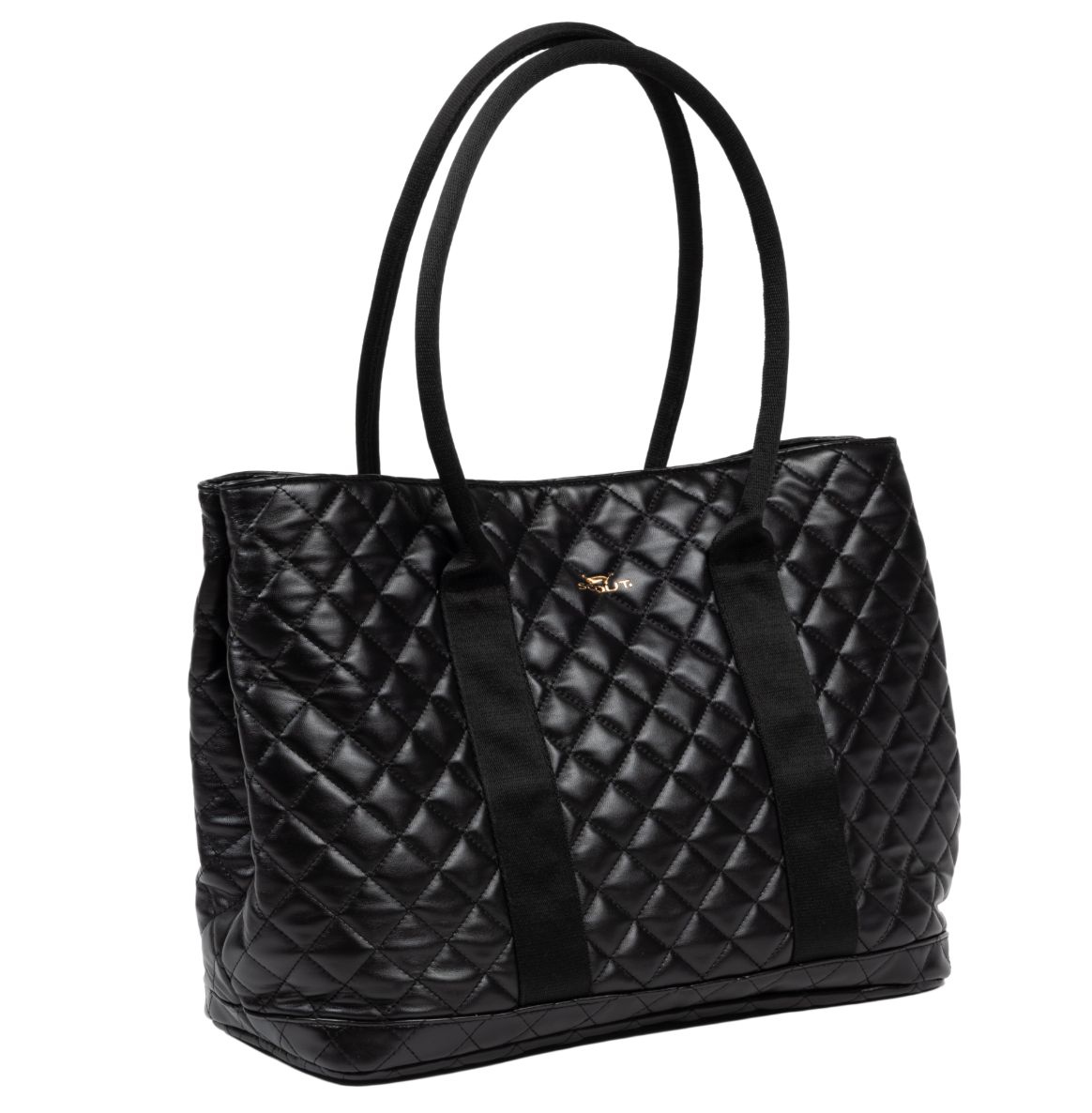 Miss Manors Tote - Black Quilted