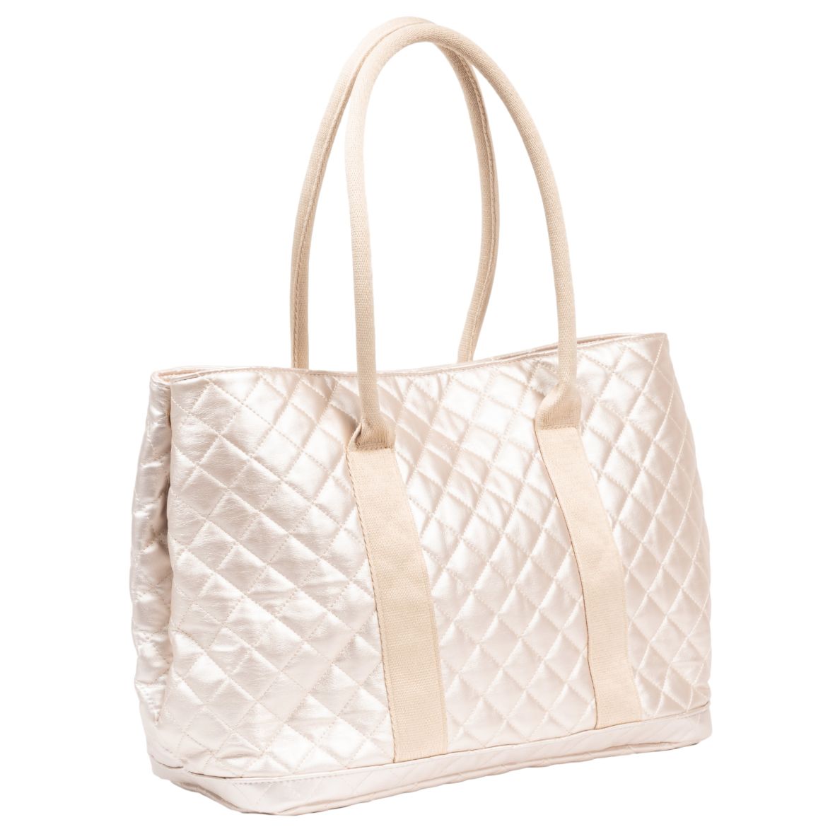 Miss Manors Tote - Champagne Quilted Miss Manors Tote - Champagne Quilted