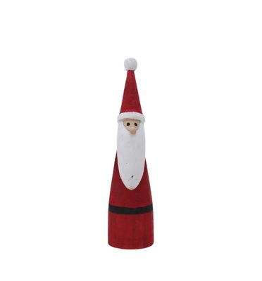 Paulownia Wood Santa - Red & White