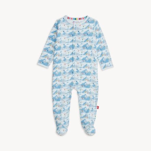 Magnetic Apres Chic Modal Footie Blue, Size: 9-12M