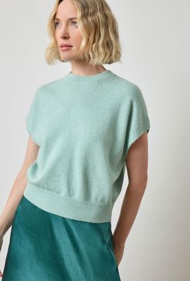 Lilla P Banded Bottom Wedge Sweater - Frost Lilla P Banded Bottom Wedge Sweater - Frost