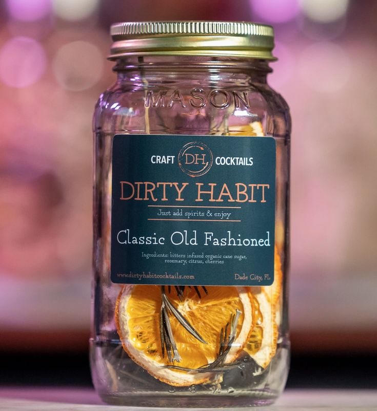 Classic Old Fashioned Dirty Habit Cocktail Mix