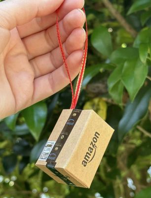 Mini Amazon Prime Box Inspired Ornament