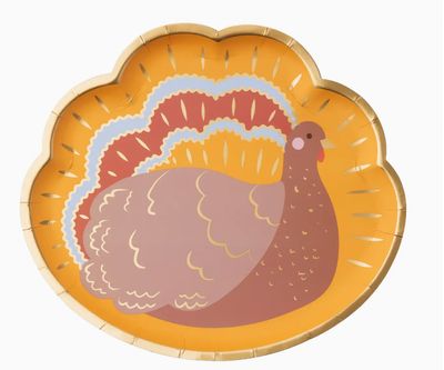 Charming Turkey Thanksgiving Plates