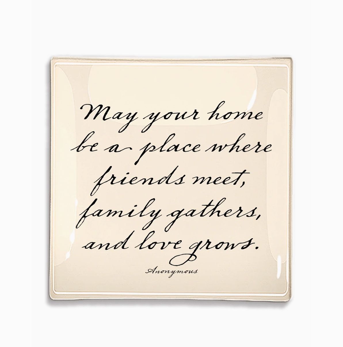 Decoupage Glass Tray - May Your Home Be a Place