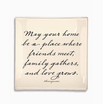 Decoupage Glass Tray - May Your Home Be a Place