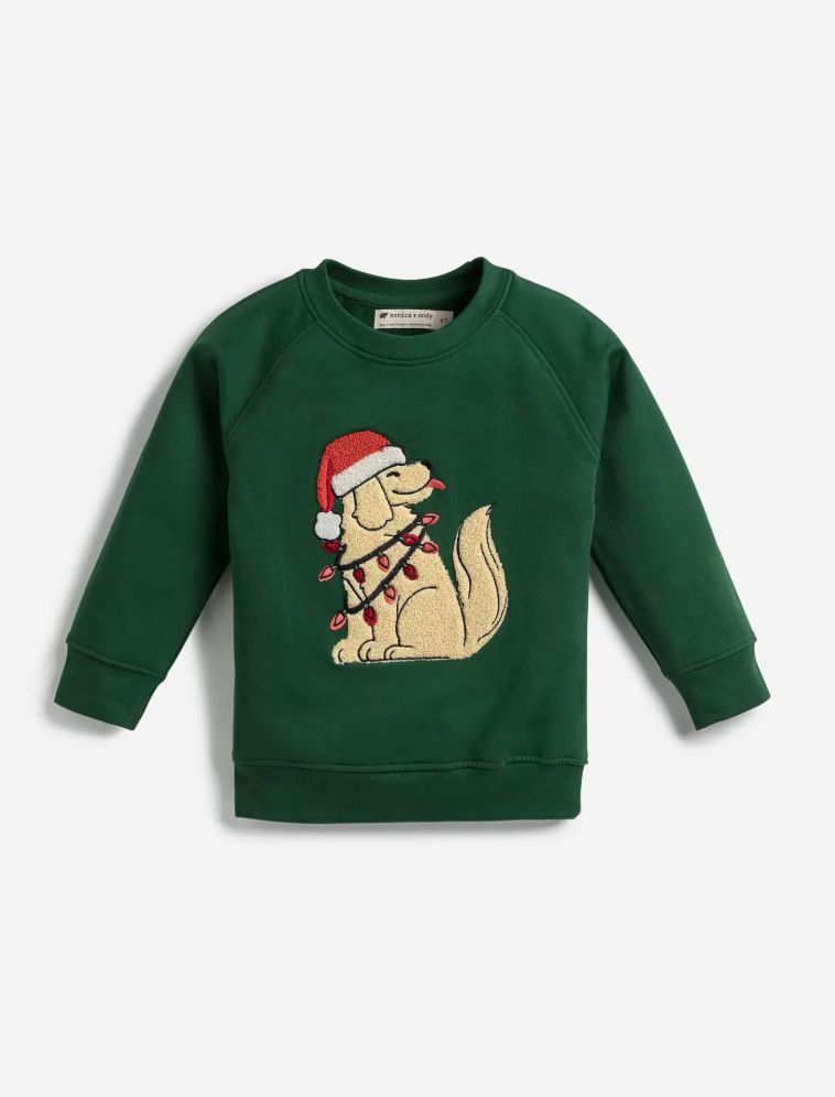 Pawliday Dogs Embroidered Crewneck Sweatshirt