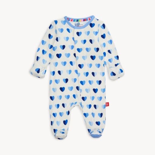 Magnetic Blue Modal Footie XOXO, Size: 6-9M