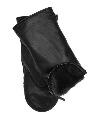 Echo Zip Top Faux Fur Lined Mitten Black Echo Zip Top Faux Fur Lined Mitten Black