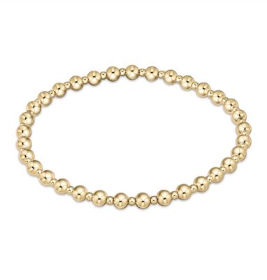 eNew Classic Grateful Pattern 4mm Bead Gold