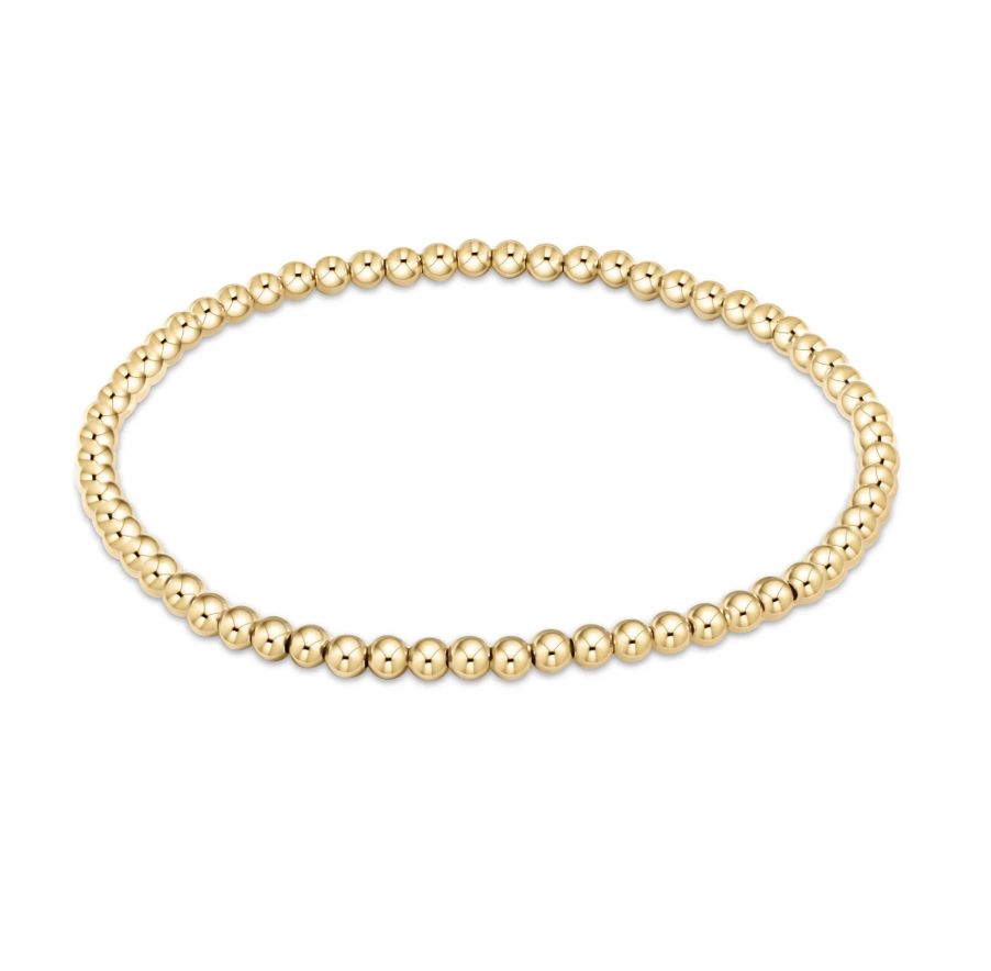 eNew Classic Gold Bead Bracelet - 3mm