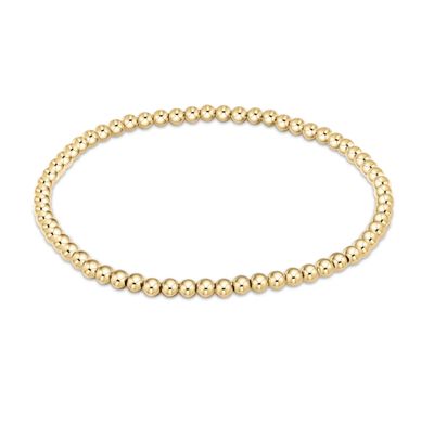 eNew Classic Gold Bead Bracelet - 3mm eNew Classic Gold Bead Bracelet - 3mm