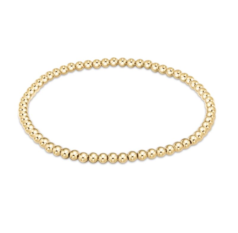 eNew Classic Gold Bead Bracelet - 3mm