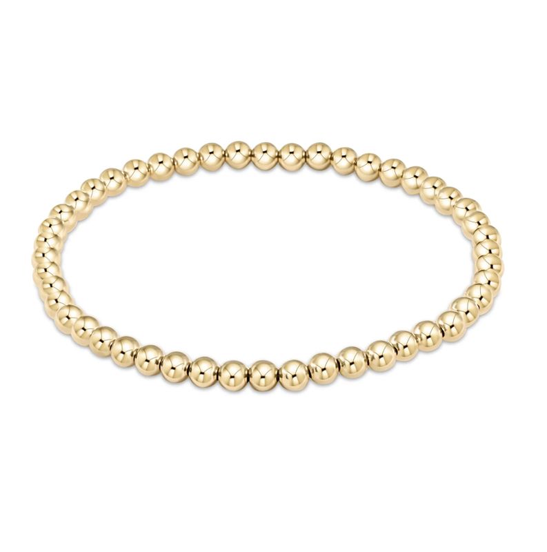 eNew Classic Gold Bead Bracelets - 4mm