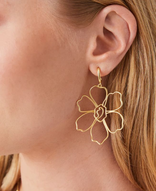 Spartina Granny Flower Earrings Gold