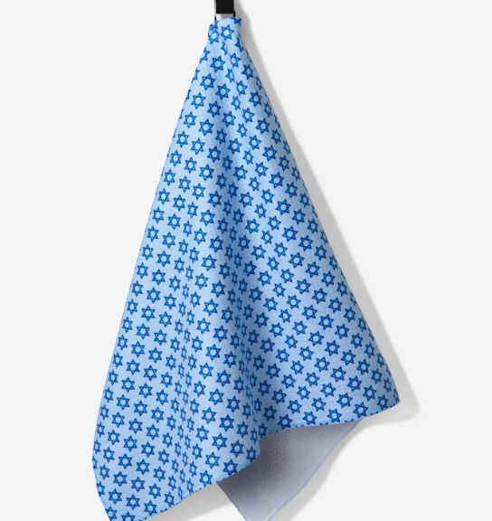 Geometry Holiday Tea Towel, pattern: Hanukkah Traditional