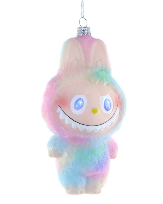 Rainbow Fuzzy Monster Ornament