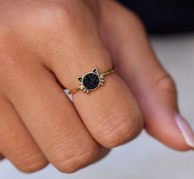 Pura Vida Druzy Cat Ring
