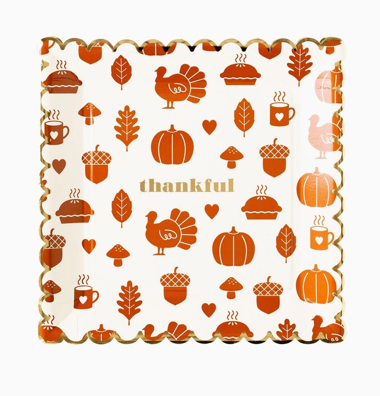 Thankful Icons Plate