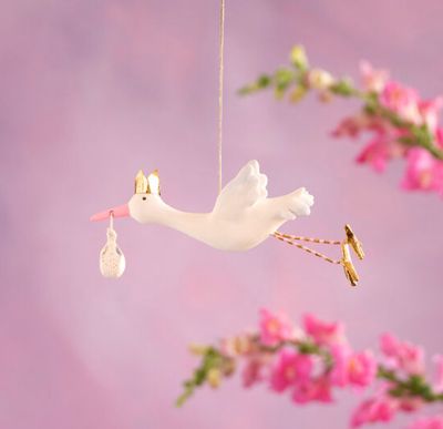 Flying Stork Ornament