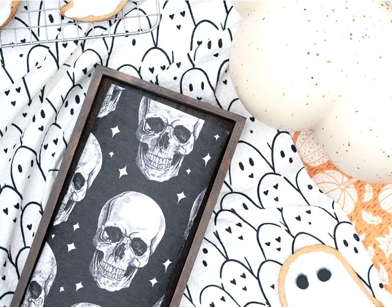 Geometry Fall/Halloween Tea Towel