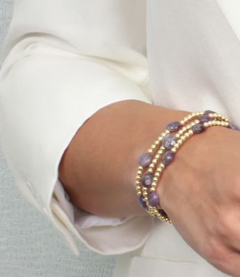 eNew Admire Gold 3mm Bead Bracelet