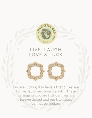 Spartina Sea La Vie Hoop Earrings Luck/Quartrefoil Spartina Sea La Vie Hoop Earrings Luck/Quartrefoil