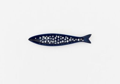 Fish Geometric Olive Tray, Porcelain, 14"
