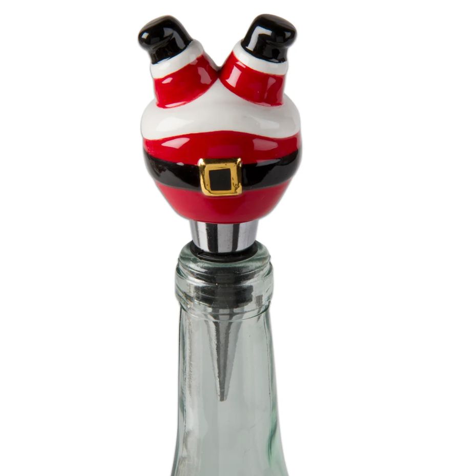 Holiday Wine Stopper - Santa