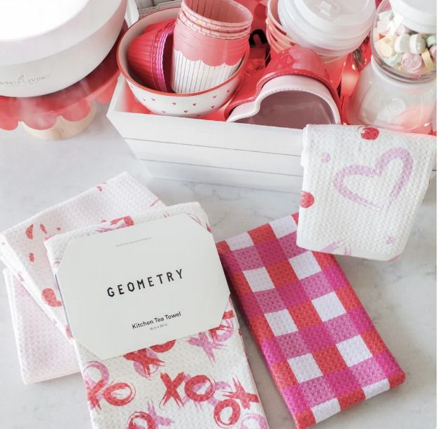 Geometry Winter/Valentines Tea Towels