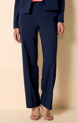 Nic + Zoe Lenox Wide Leg Sleek Stretch Pant Indigo, Size: XL